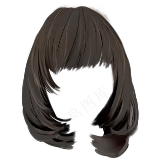 梨花头女孩头发笔刷