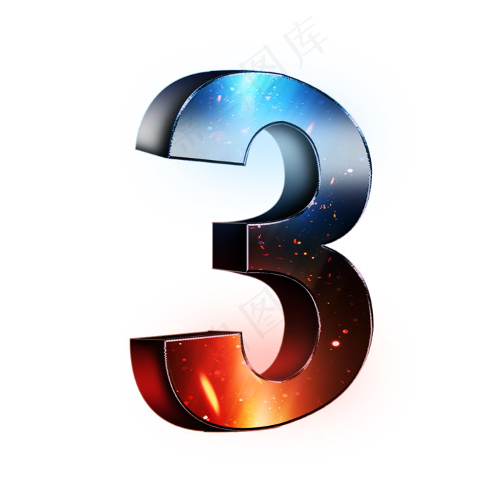 大气立体数字3