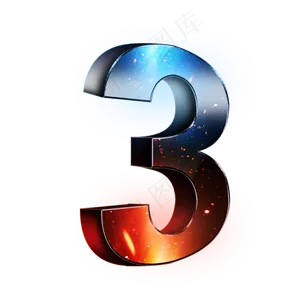 大气立体数字3