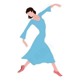 跳舞的女人矢量素材,免抠元素