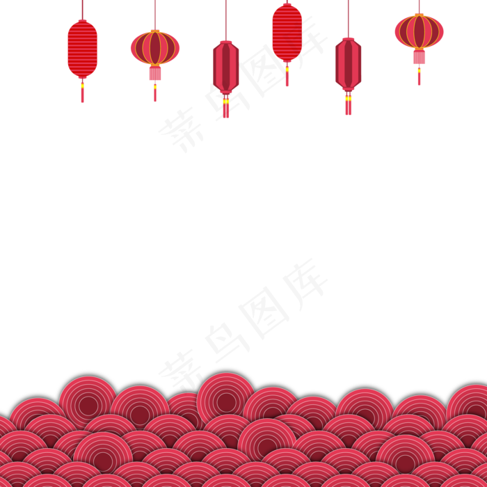 中国风春节边框,免抠元素(2084*2084px 300 dpi )ai矢量模版下载