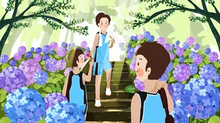 六月你好绣球花男孩