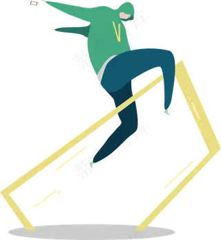 你能跨过手机这道障碍吗,免抠元素