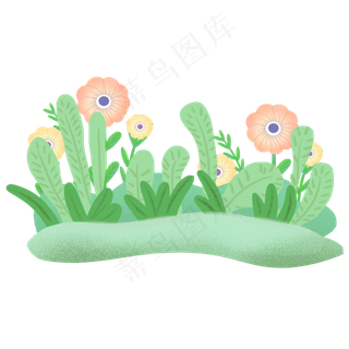 春意盎然的绿色草丛