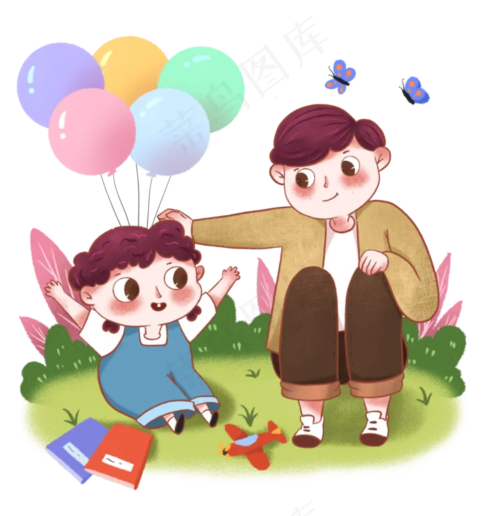 父亲节玩耍的父女(3776X4000(DPI:300))psd模版下载