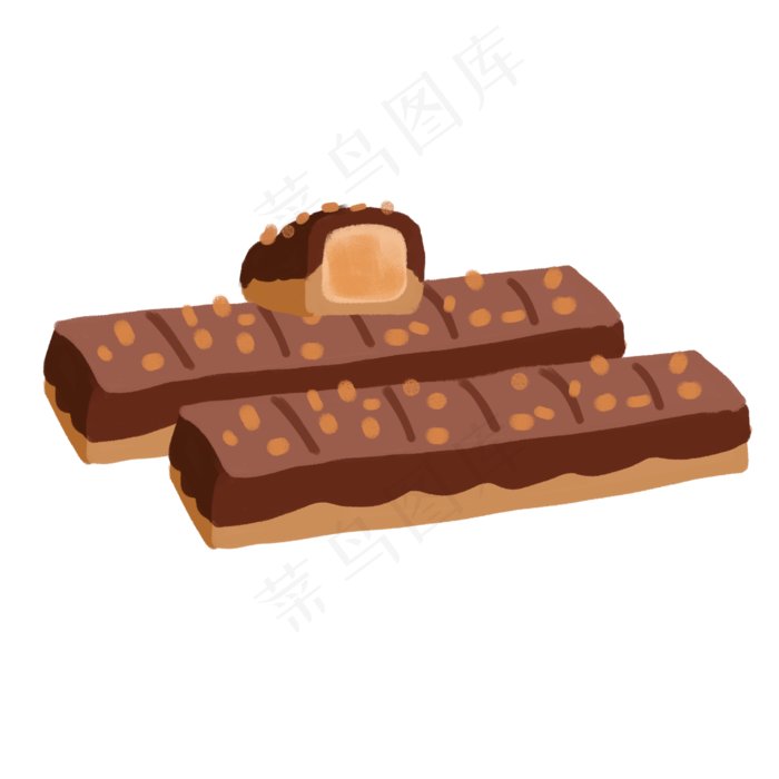 情人节卡通手绘甜品美食之巧克力(2500X2500(DPI:300))psd模版下载