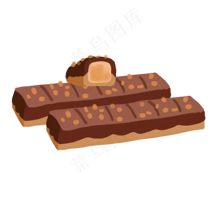 情人节卡通手绘甜品美食之巧克力(2500X2500(DPI:300))psd模版下载