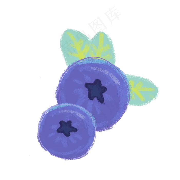 卡通二颗新鲜草莓(2000X2000(DPI:300))psd模版下载