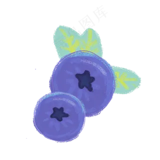 卡通二颗新鲜草莓