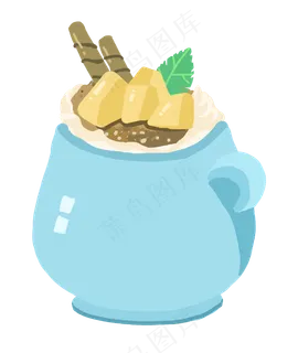 水果蛋糕装饰插画