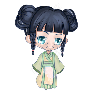 妇女节十二星座卡通人物粉色双子,免抠元素