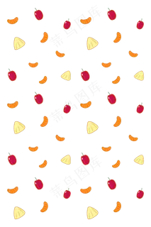 手绘橘子水果底纹
