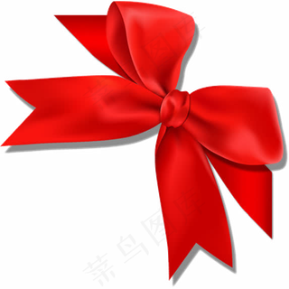 红色蝴蝶结彩带