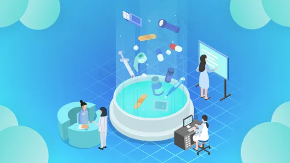 2.5D医疗健康医药挂号保单保险横幅配图