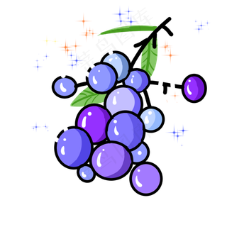 一串紫色葡萄