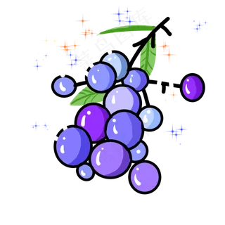 一串紫色葡萄