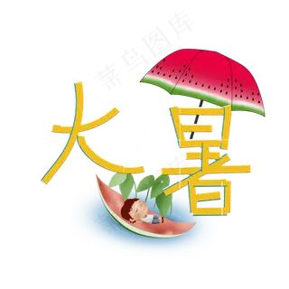 大暑创意艺术字