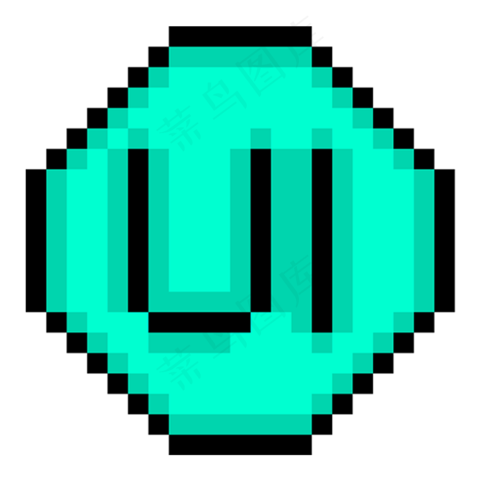 像素风格UI字母图标(2000X2000(DPI:72))psd模版下载