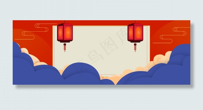 年货节复古中国风淘宝海报背景PSD