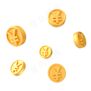 大气金色人民币装饰电商,免抠元素
