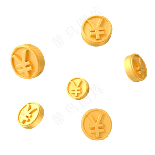 大气金色人民币装饰电商,免抠元素