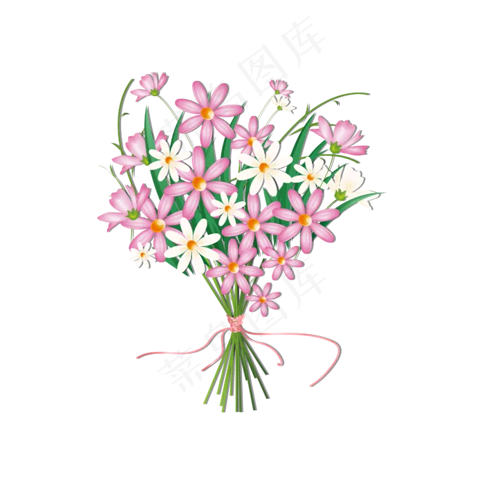 矢量手绘卡通花束,免抠元素(4167*4167px 300 dpi )ai矢量模版下载