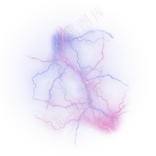 炫酷闪电蓝色紫色字母L