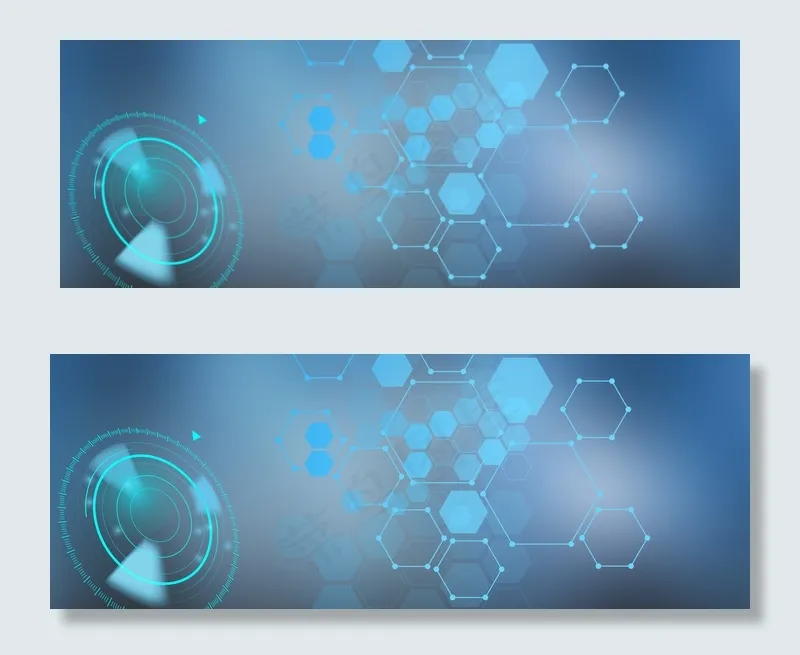 科技生活互联网商务banner蓝色