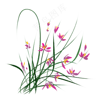 水墨花古风国画