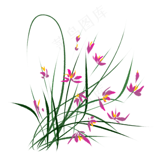 水墨花古风国画