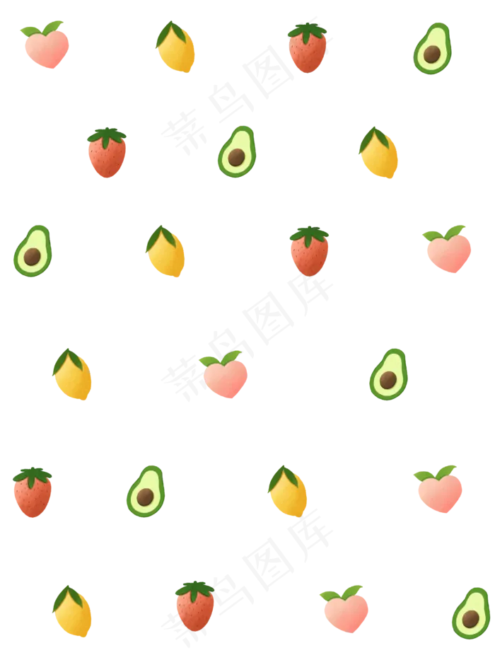 色彩印花水果底纹装饰(3000X4000(DPI:300))psd模版下载