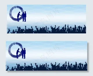 诚聘英才展板单弦 素材