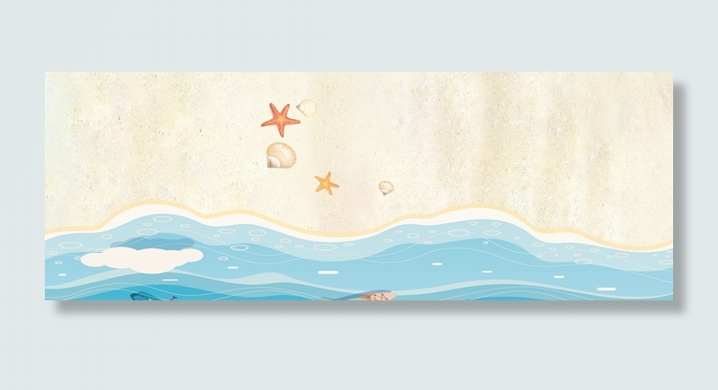 电商淘宝天猫夏季夏天夏日沙滩清凉节清新海