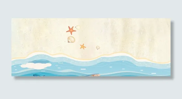 电商淘宝天猫夏季夏天夏日沙滩清凉节清新海