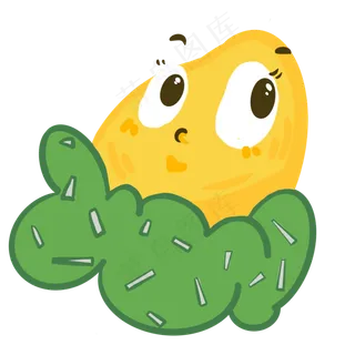 夏日小清新可爱云中水果开心芒果