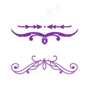 复古紫色欧式花藤