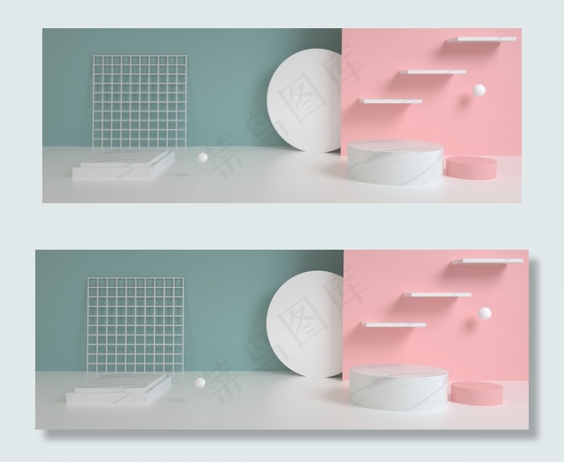 C4D风 简约场景极简风海报bannerC4D风 简约场景极