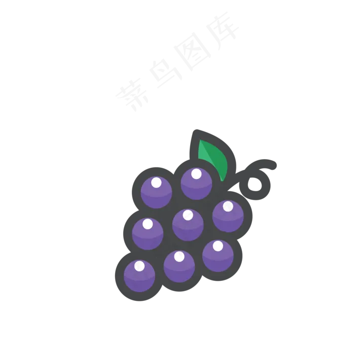 蓝色的葡萄免抠图(2000*2000px 300 dpi )ai矢量模版下载