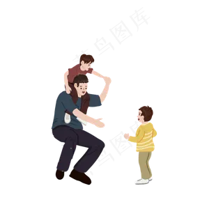 正在玩耍的父子