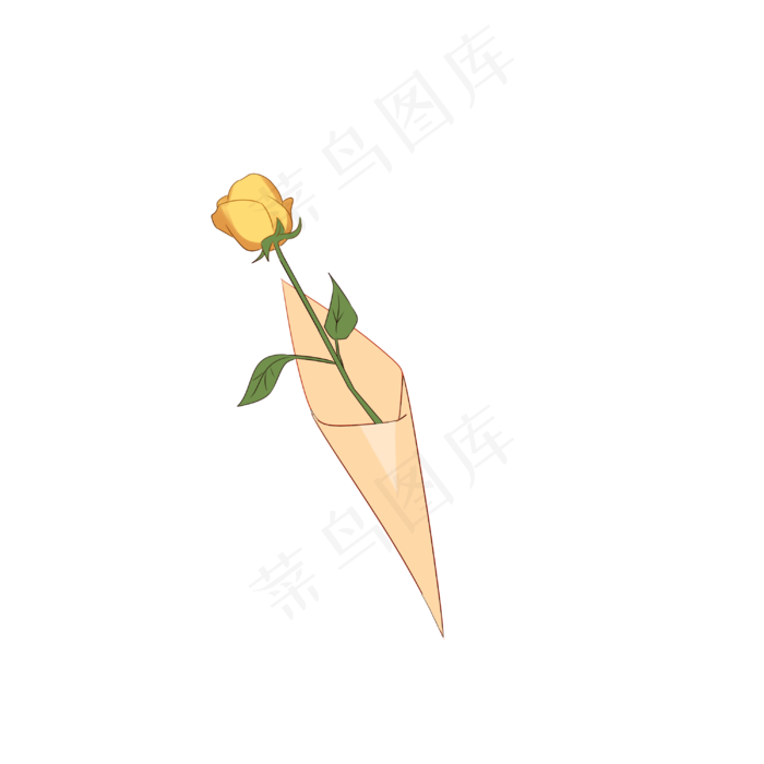 玫瑰花花束简约设计(3000X3000(DPI:300))psd模版下载