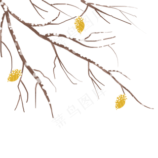 手绘秋天落叶下载