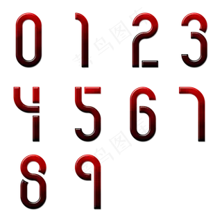 原创创意数字艺术字细长