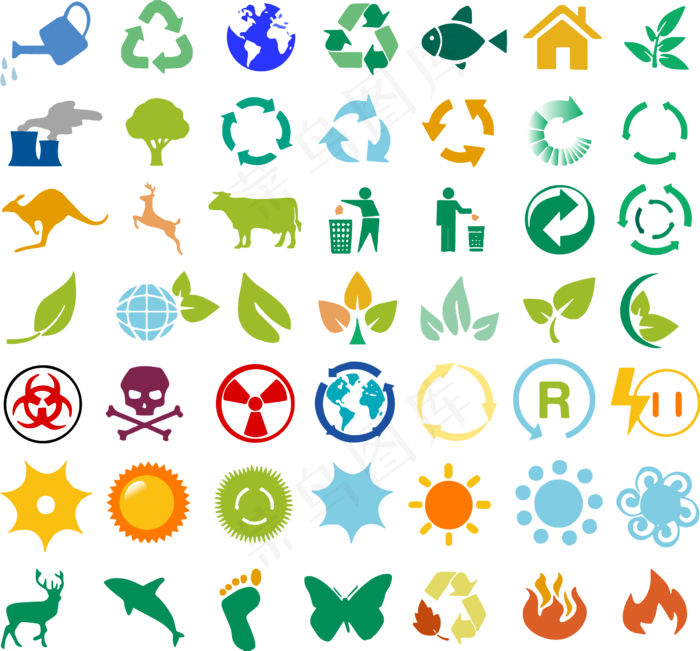 环保图标矢量素材,免抠元素
