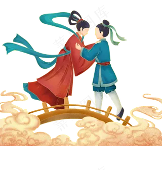 国潮七夕牛郎织女