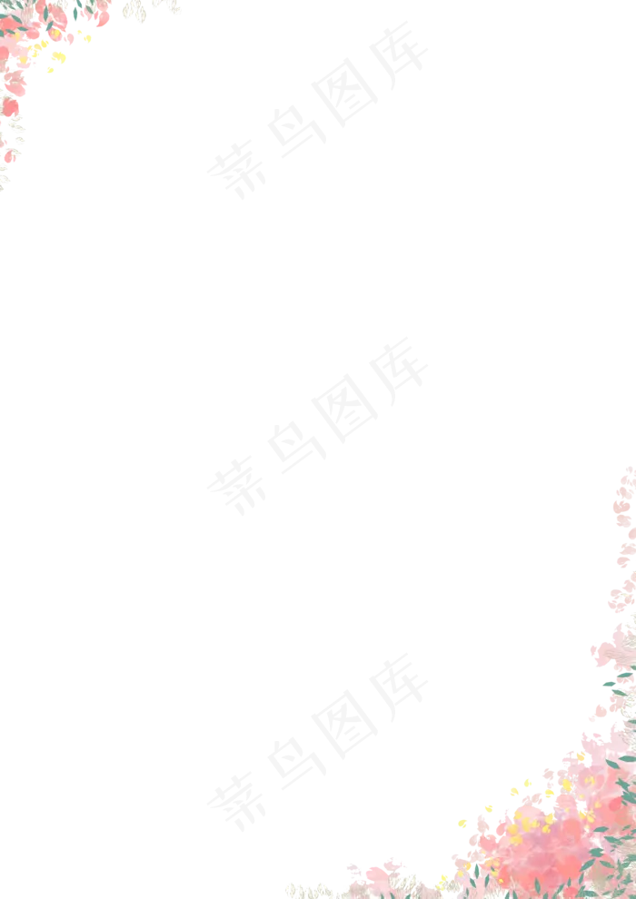 满天星花花瓣边框,免抠元素(3508X4961(DPI:300))psd模版下载