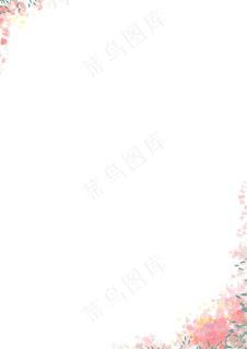 满天星花花瓣边框,免抠元素