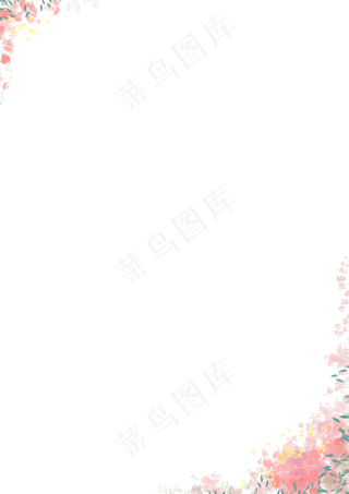 满天星花花瓣边框,免抠元素