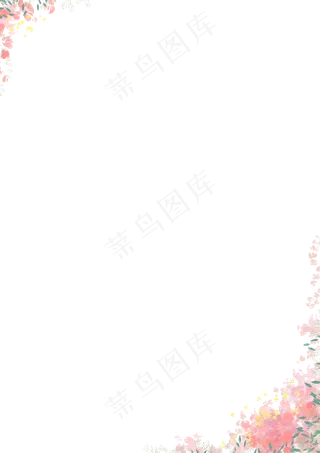 满天星花花瓣边框,免抠元素