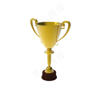 五四金色奖杯免抠素材