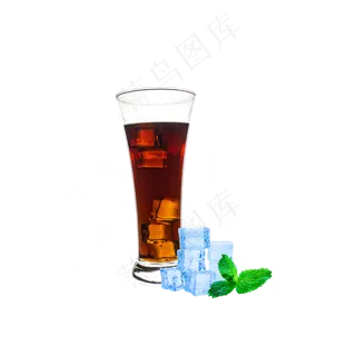 夏日加冰可乐,免抠元素